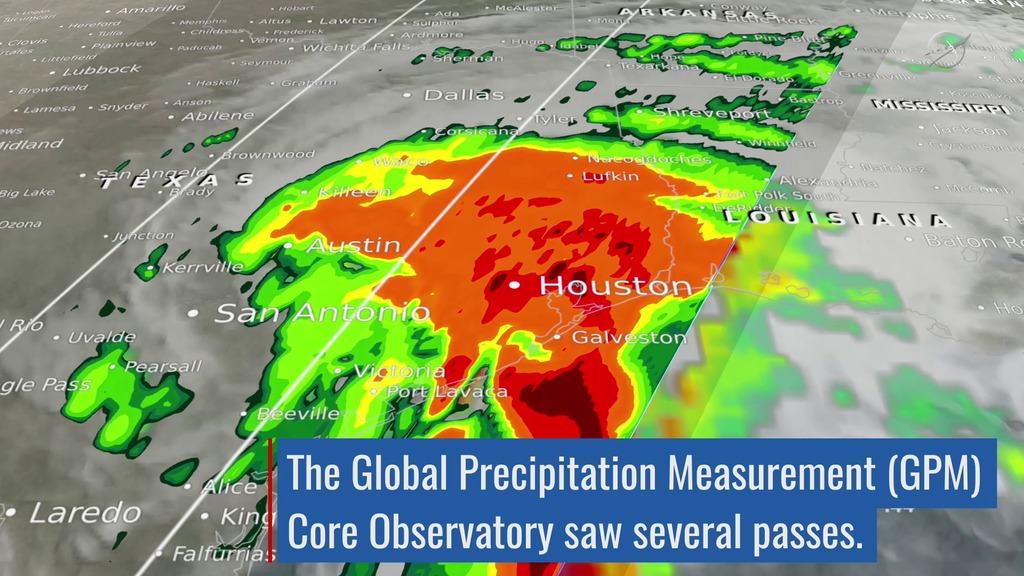 NASA Captures Hurricane Harvey's Rainfall August 2017